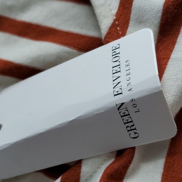 Set of 2 Green Envelope Rayon Striped Tops - Picture 8 of 14